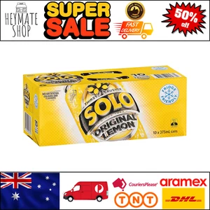 Solo Lemon Soft Drink Cans 10 Pack 375ml Refreshing Citrus Flavour Soft Drink - Picture 1 of 5