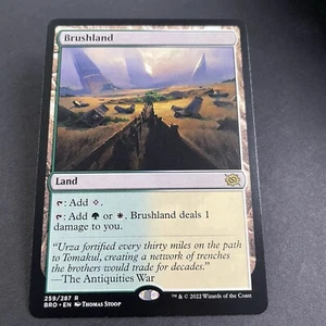 Brushland - 259 /287 - The Brothers' War Rare Land Near Mint - Picture 1 of 2