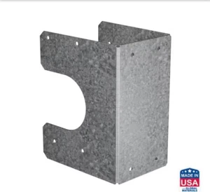 Simpson Strong-Tie galvanizado 16ga. Zapata de tubo de doble perno de acero SS3, (PAQUETE DE 3) - Imagen 1 de 8
