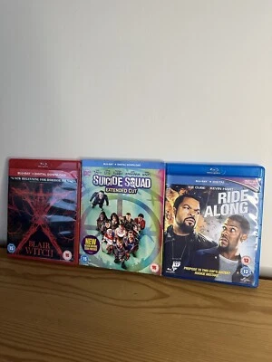 Ride Along, Suicide Squad, Blair Witch Blu Ray DVDs Bundle Of 3 Together - Image 1 of 4