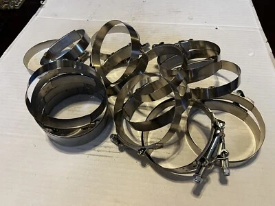 Breeze TB-400 Stainless Intercooler Turbo Air Duct Hose Clamp T-BOLT 20pcs - Image 1 of 3