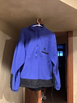 New Balance Synchilla Blue Fleece Pullover Sweater Men's Small Vintage Running - Image 1 of 4