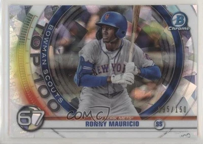 2020 Bowman Scouts Top 100 Chrome Atomic Refractor /150 Ronny Mauricio #BTP-67 - Image 1 of 2
