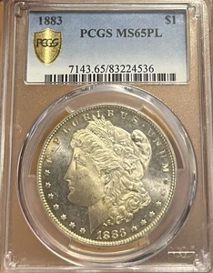 1883 PCGS MS65PL Morgan Silver Dollar - Picture 1 of 5
