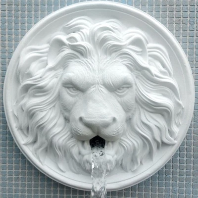 Lion head   white water spout 13,5"feature for pool design - Image 1 of 4