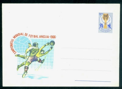 1966Copa do Mundo de Futebol-Inglaterra/futebol, cena, goleiro, Romênia, capa de papelaria5 - Imagem 1 de 2