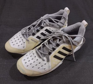 Adidas BY2920 Barricade Classic Mens Athletic Shoes White/Grey Size 11 Preowned - Picture 1 of 7
