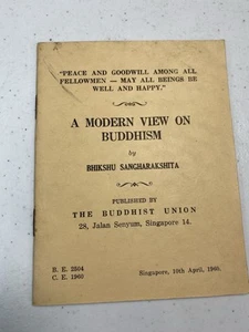 A Modern View On Buddhism - Bhikshu Sangharakshita 1960 Buddhist Union - Picture 1 of 18