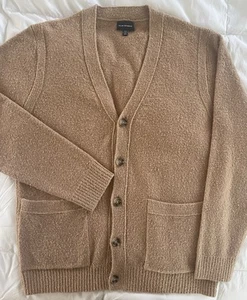 NWOT Club Monaco Bouclé Cardigan Camel - Size M Medium - Picture 1 of 3