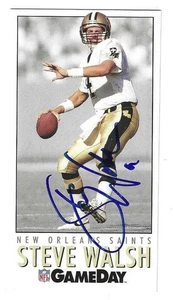 Autographed Signed STEVE WALSH New Orleans Saints 1992 GameDay Card #350 w/COA - Picture 1 of 1