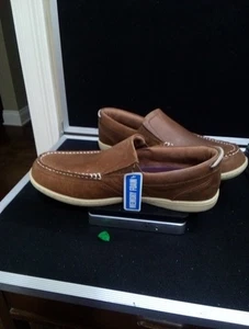 Magellan Outdoor Leder Bootsschuhe Herren Größe 11D Braun Memory Foam - Bild 1 von 9