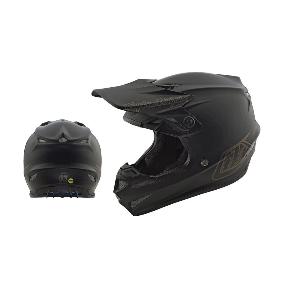 Troy Lee Designs Youth GP Mono Black Helmets-Large - Image 1 of 1