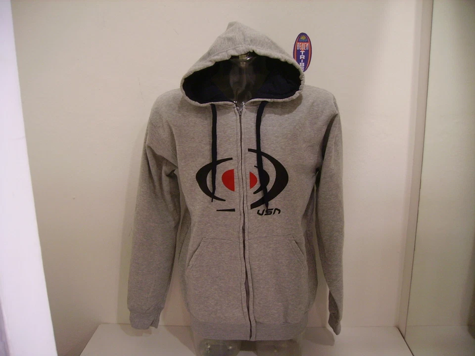 VISION FELPA INVERNALE GRIGIA APERTA CON CAPPUCCIO S  - Imagen 1 de 1