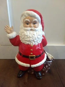 Vintage Ceramic Santa 1979 Duncan Mold Christmas Toy Bag Hand Painted Ceramic  - Picture 1 of 7