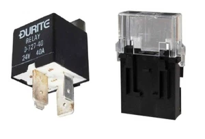 Heavy duty 24 volt 40 amp sealed relay Durite 0-727-40 with fuse holder - Picture 1 of 8