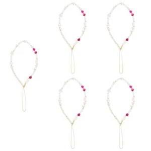  5 Pieces Pearl Mobile Phone Chain for Hanging Charms Lanyard Cell - Zdjęcie 1 z 12