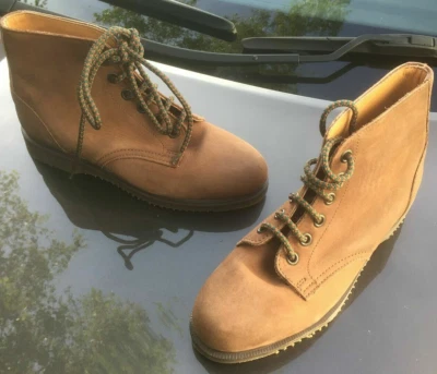 Vintage Dr Martens  brown tan leather boots UK 3 EU 36 Made in England - Image 1 of 4