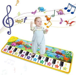 Piano Mat for Kids, 43” X 14” Floor Piano Keyboard Mat Carpet Touch Playmat with - Picture 1 of 7