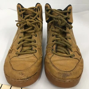 Nike Men’s Son of Force Wheat Tan Mid Top Sneakers Size 9 - Picture 1 of 15