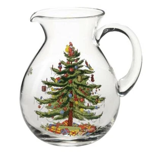 Spode Christmas Tree Glass Pitcher 6pt - Picture 1 of 1