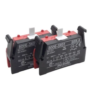Menge 2 Inbus Bradley 800E-3X01 Kontaktblock, 1 Öffner, 22,5 mm, 690 VAC 10A - Bild 1 von 7