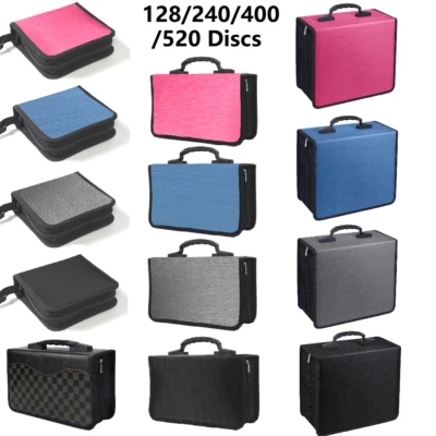 128/240/400/520 Disc CD/DVD Wallet Binder Book Sleeves Storage Bag Carrying Case - Image 1 of 4