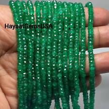 Top Quality Emerald Faceted Beads Genuine Emerald Beads Faceted Loose Drilled