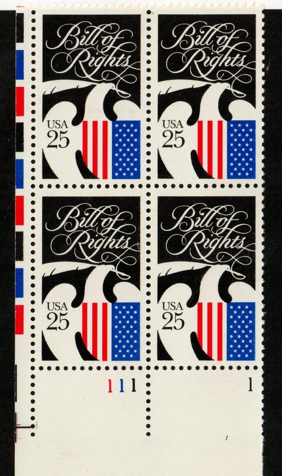 Scott 2421 25¢ Bill of Rights MNH Free Shipping - Image 1 of 1