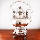 IMPORTANT WOOD & HUGHES NYC COIN SILVER TEA KETTLE, STAND, BURNER 1845-60