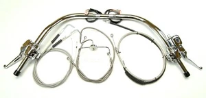 Kit de control de manillar cromado precableado barras de playa 02-06 Harley Road King - Imagen 1 de 5