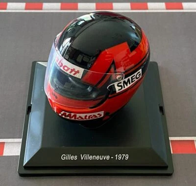 NEW 1:5 Casco Helmet F1 GILLES VILLENEUVE 1979 SPARK +Magazine - Immagine 1 di 4