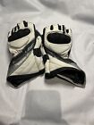 TekNic Ladies Small Leather Motorcycle Gloves Never Used Black & White VGC