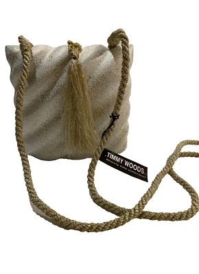 Timmy Woods Beverly Hills Collection Purse White Gold Evening Bag New - Image 1 of 4