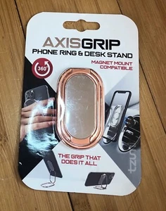 AXIS Grip Cell Phone Ring & Desk Stand,Magnet Mount Compatible,Rose Gold Silver - Zdjęcie 1 z 1