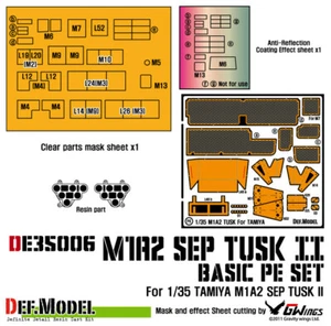 DEF Model DE35006 , M1A2 SEP ABRAMS TUSK II Basic PE set (for Tamiya) , 1/35 - Picture 1 of 10