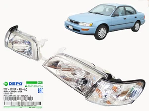 DEPO DIAMOND CLEAR HEADLIGHT TOYOTA COROLLA AE100 AE101 EE E100 WAGON 1991-1999 - Picture 1 of 7