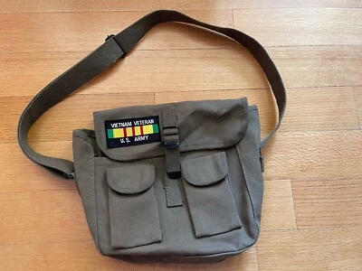 Rothco Canvas Ammo Military Shoulder Bag Embroidered Green - Image 1 of 4