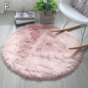 Round Fluffy Plush Rugs Shaggy Living Room Bedroom Carpet Mats Floor Mats