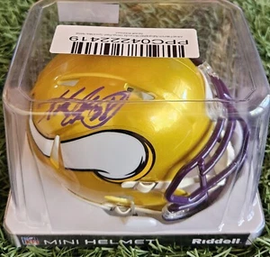 Adrian Peterson Autographed Mini Speed Flash Football Helmet Vikings Beck - Picture 1 of 5