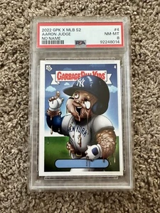 2022 Topps Garbage Pail Kids GPK X MLB S2 NO NAME (Missing) Aaron Judge PSA 8 - Picture 1 of 2