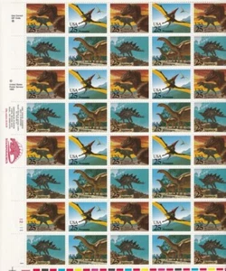 American DINOSAURS, U.S. Stamp Sheet Issue 1989, mnh - Picture 1 of 1
