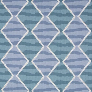 60 Yards Stoffrolle, 100% Baumwolle, 55" Breite, Boho, geometrisch, Diamant, blau - Bild 1 von 3