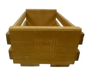 Vtg Napa Valley Wooden Cassette Tape Storage Crate Box Slatted Pine ~5"X10"X3" - Picture 1 of 8