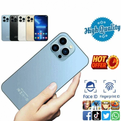 Unlocked 13 Pro Max Android 10 Smartphone 4G+64GB 3G Phone Mobile +Steel film US - Image 1 of 4