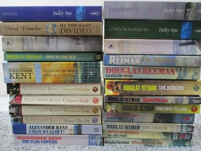 Novelas de Alexander Kent Douglas Reeman Dudley Papa James Nelson Patrick O'Brian Foto 1 de 4