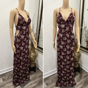 FLYNN SKYE floral cut out maxi dress 2. orig $198 - Picture 1 of 7