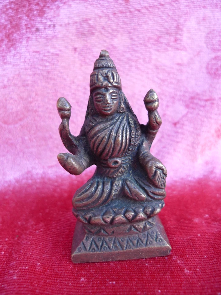 Small, old Bronze, Indian Deity, 7cm Bronze-Miniatur - Image 1 of 1