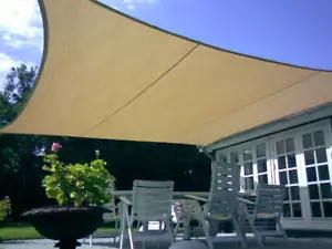 Vela OMBREGGIANTE RETTANGOLARE 4x6 ECRU' - giardino telo copertura tenda - Foto 1 di 1
