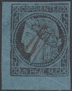 Argentina 1 1856 corrientes usado - Picture 1 of 1