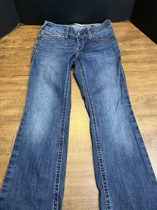 Pantalones de mezclilla Ariat para mujer 28R REAL corte bota vaquera occidental montar rodeo ropa de rancho - Imagen 1 de 17
